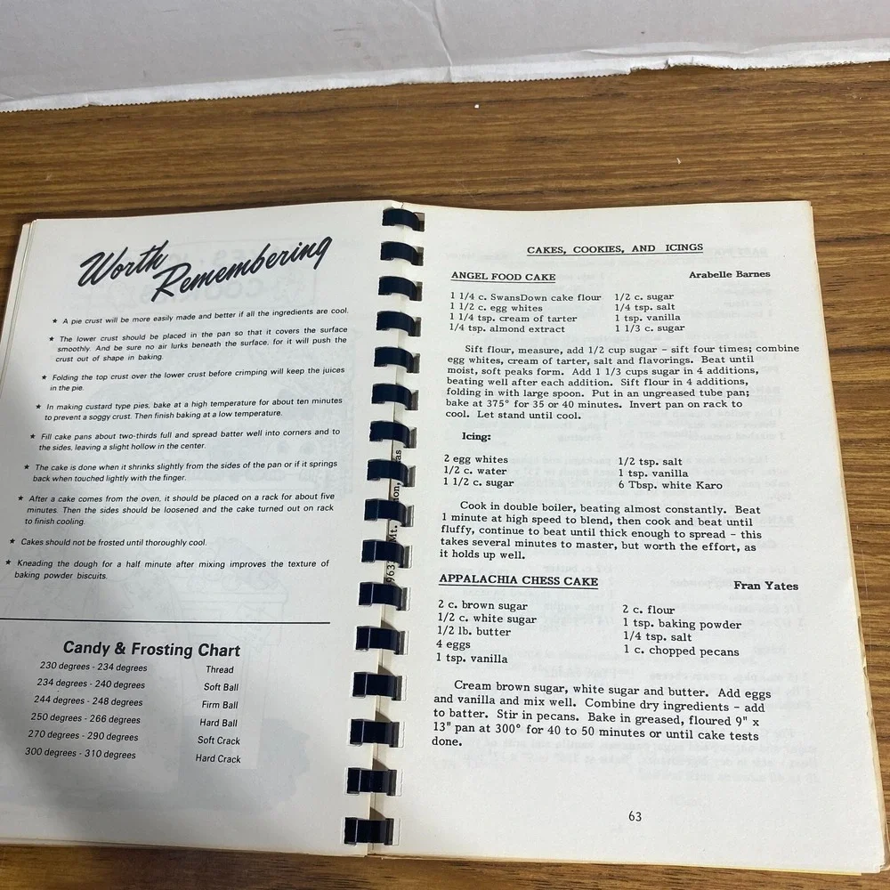 Mount Vernon Texas First United Methodist Church Cookbook VTG Comb Local